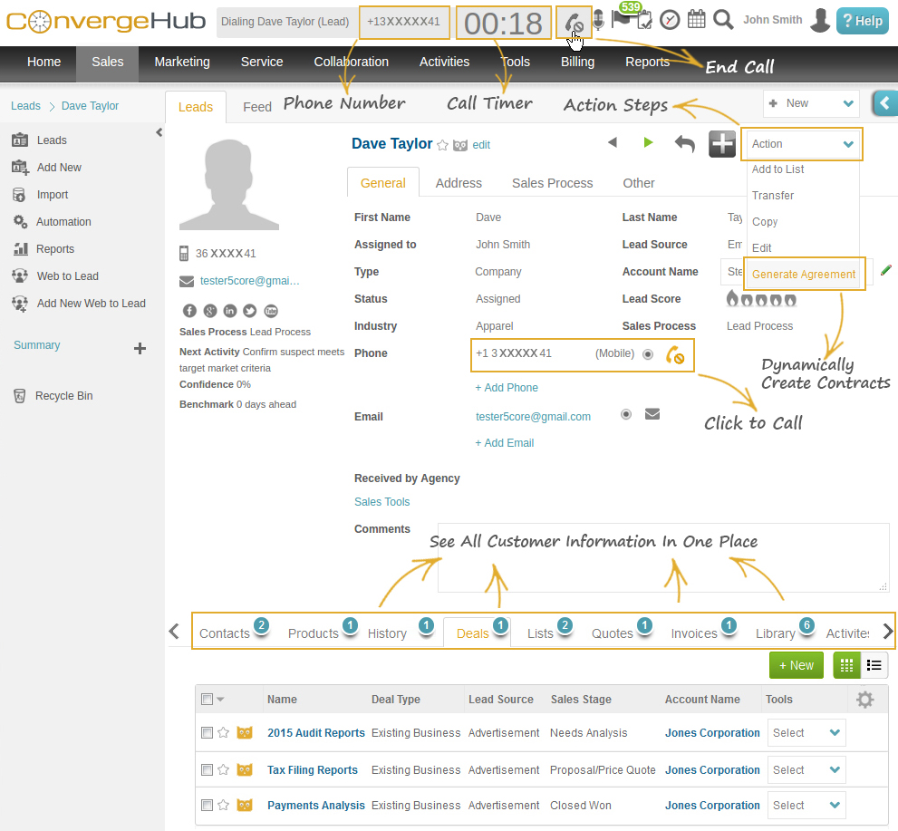 RingCentral Integrated ConvergeHub CRM
